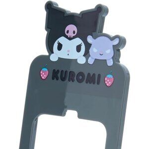 Kuromi Folding Smartphone Stand Sanrio Adjustable To 3 Positions Folds Flat Gray